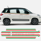 Adesivi Fiat 500L FASCE TRICOLORI Fiat 500 L strisce adesive bandiera italia 500