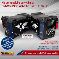 Kit adesivi compatibili per valigie BMW R1300 GS Adventure bags stickers 2024 V3