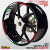 Adesivi moto strisce cerchi canale interno ruote tricolore Ducati Benelli MV ecc