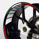 Adesivi moto strisce cerchi canale interno ruote tricolore Ducati Benelli MV ecc