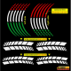 Adesivi moto strisce cerchi canale interno ruote tricolore Ducati Benelli MV ecc