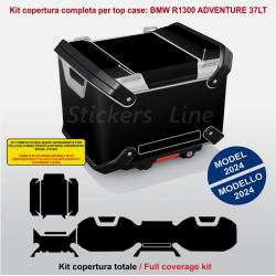 Kit adesivi Top Case per BMW R1300 GS ADV NERO ANTIGRAFFIO bags stickers 2024
