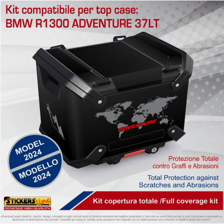 Kit adesivi compatibili per top case BMW R1300 GS ADV bags stickers 2024 T2