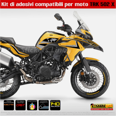 Kit di adesivi compatibili per carena moto Benelli TRK 502 X - 502X - M.3