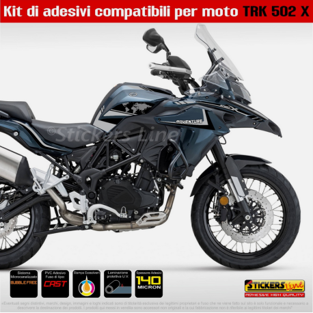 Kit di adesivi compatibili per carena moto Benelli TRK 502 X - 502X - M.4