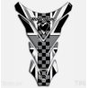 Paraserbatoio resinato per moto Triumph Tank Pad adesivi serbatoio 3D T6 monocromatico
