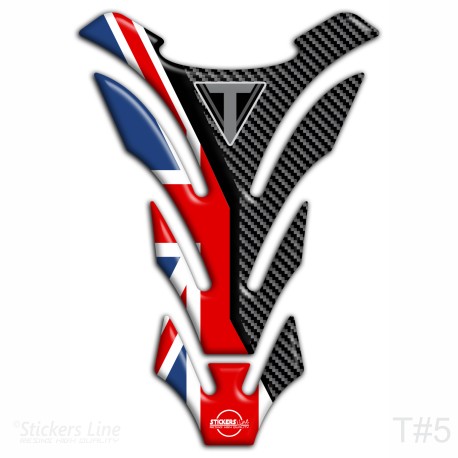 Paraserbatoio resinato per moto Triumph speed street triple adesivo in 3D T#5