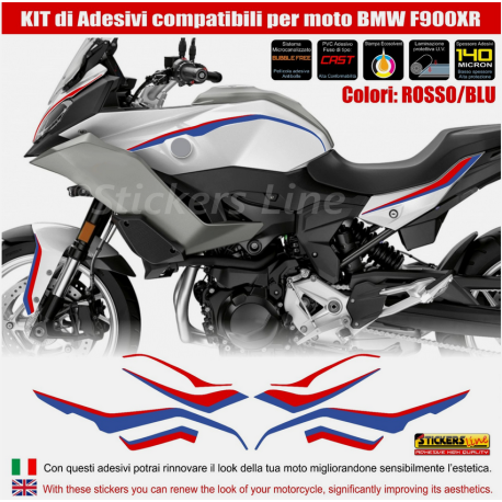 Kit Adesivi compatibili per BMW F 900 XR Cupolino Serbatoio Fianchi Parafango M6