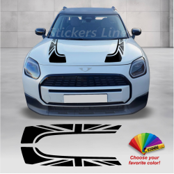 Adesivi cofano per Mini Countryman U25 2024 strisce cooper S JCW Union Jack M.3