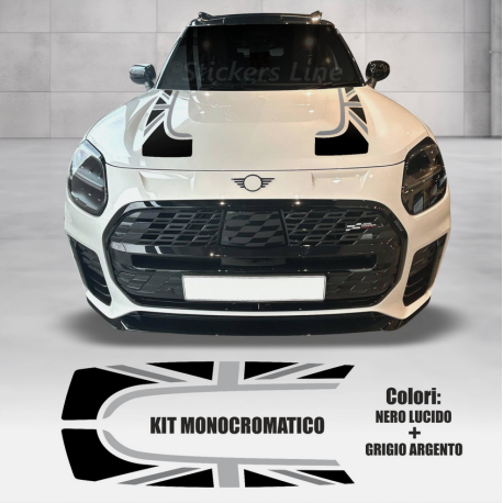 Adesivi cofano per Mini Countryman U25 2024 JCW strisce cooper S Union Jack M.4
