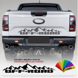 Adesivo off road + montagne per lato posteriore fuoristrada 4x4 Pick-up
