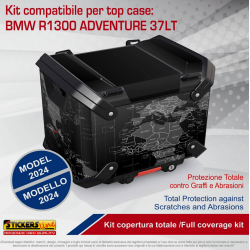 Kit adesivi compatibili per top case BMW R1300 GS ADV bags stickers 2024 T-Adv