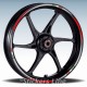 Adesivi ruote moto strisce cerchi per MV Agusta BRUTALE 750 Mod. Racing 3 wheel