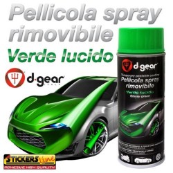 Vernice removibile TRASPARENTE LUCIDO 400ml Pellicola spray wrapping auto moto