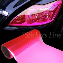 Pellicola adesiva colorata FUCSIA rosa fari fanali auto moto camion cm 25x30