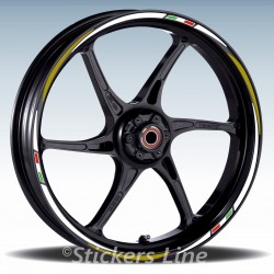 Adesivi ruote moto strisce cerchi per Yamaha FAZER mod.Racing 3 wheel stickers