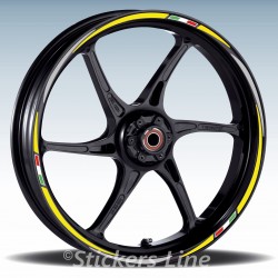 Adesivi ruote moto strisce cerchi per YAMAHA MT-03 MT03 Racing 3 wheel stickers