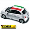 Adesivo tricolore TETTO FIAT 500 adesivo italia fiat 500 bandiera italia tetto