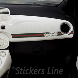 Adesivo compatibile FIAT 500 GUCCI stickers plancia adesivi gucci interno cruscotto
