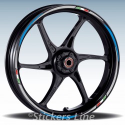 Adesivi ruote moto strisce cerchi per SUZUKI GSR 600 mod.Racing 3 wheel stickers