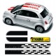 adesivi FIAT 500 fasce TETTO COFANO strisce adesive