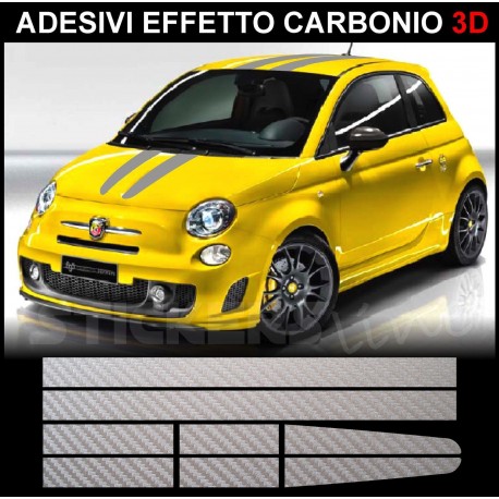 Adesivo TETTO fiat 500 abarth ASSETTO CORSE kit tettuccio + SPATOLA in OMAGGIO