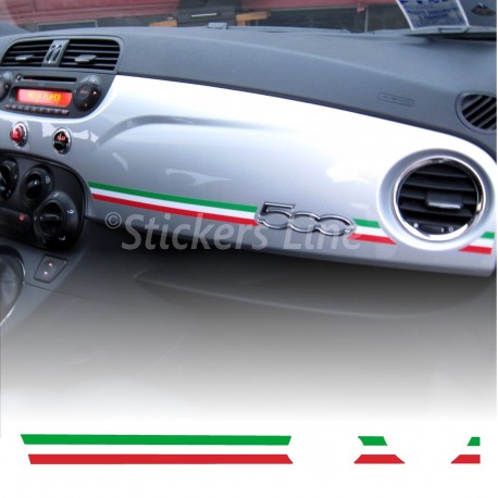 Adesivo FIAT 500 TRICOLORE stickers FIAT 500 plancia