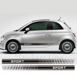 Adesivi FIAT 500 SPORT fasce adesive FIAT 500 adesivo 500 spatola OMAGGIO