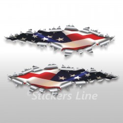 Adesivi bandiera AMERICANA American flag stickers America