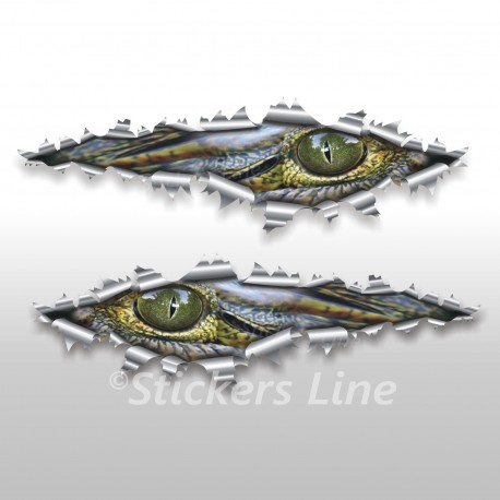 Adesivi COCCODRILLO effetto strappo stickers