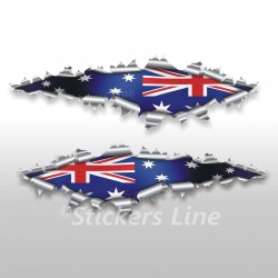 Adesivi bandiera AUSTRALIANA strappo australian flag Australia