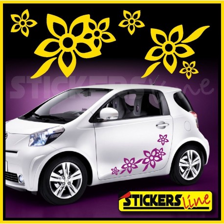 Kit di adesivi FIORI 2 SMART FIAT 500 car Flowers stickers