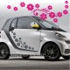 Kit adesivi FIORI (mod.5) 74 pezzi SMART FIAT 500 fiori auto moto car stickers