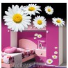Kit adesivi MARGHERITE (mod.3) FIORI 28 pz. SMART FIAT 500 MOTO CASA ARREDAMENTO