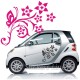 Kit adesivi FIORI (mod.6) farfalle SMART FIAT 500 fiori auto moto car stickers