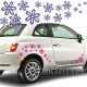 Kit adesivi FIORI (mod.7) 68 pezzi SMART FIAT 500 auto moto vespa casco flowers