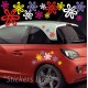 Kit adesivi FIORI (mod.8) 60 pezzi SMART FIAT 500 auto moto vespa casco flowers