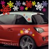 Kit adesivi FIORI (mod.8) 60 pezzi SMART FIAT 500 auto moto vespa casco flowers