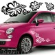 Kit adesivi FIORI (mod.10) 22 pezzi SMART FIAT 500 fiori auto moto car stickers