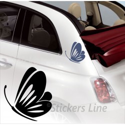 Kit adesivi FARFALLE 2 - SMART FIAT 500 fiori auto moto fiore car stickers