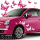 Kit adesivi FARFALLE (mod5) 40 pezzi SMART FIAT 500 fiori auto moto car stickers