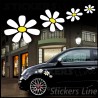 Kit adesivi MARGHERITE 4 PEZZI adesivi fiori SMART FIAT 500 car flowers stickers