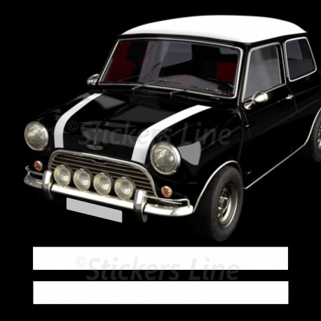 Fasce adesive cofano Mini Cooper d'epoca adesivi minicooper vintage old model