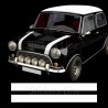 Fasce adesive cofano Mini Cooper d'epoca adesivi minicooper vintage old model