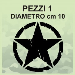 Adesivo Stella Militare cm 10x10 US ARMY Jeep renegade Suzuki fuoristrada 4X4
