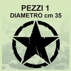 Adesivo Stella Militare cm 35x35 US ARMY Jeep renegade Suzuki fuoristrada 4X4