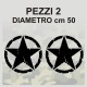 2 Adesivi Stella Militare cm 50x50 US ARMY Jeep renegade Suzuki fuoristrada 4X4