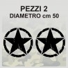 2 Adesivi Stella Militare cm 50x50 US ARMY Jeep renegade Suzuki fuoristrada 4X4