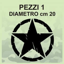 Adesivo Stella Militare cm 20x20 US ARMY Jeep renegade Suzuki fuoristrada 4X4