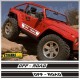 2 fasce adesive OFF ROAD Adesivi fuoristrada 4X4 OFF-ROAD strisce fiancate 4 x 4